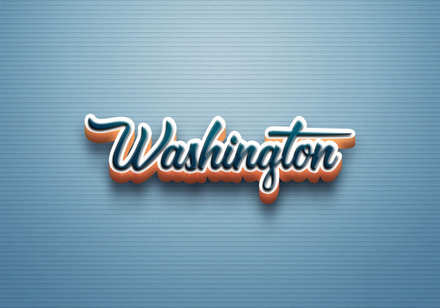 Free photo of Cursive Name DP: Washington