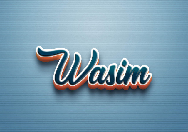 Free photo of Cursive Name DP: Wasim