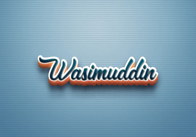 Free photo of Cursive Name DP: Wasimuddin
