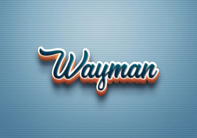 Free photo of Cursive Name DP: Wayman