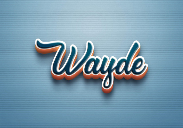 Free photo of Cursive Name DP: Wayde