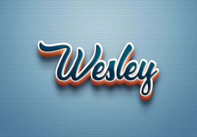 Free photo of Cursive Name DP: Wesley