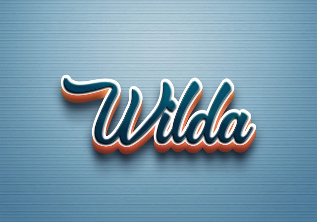 Free photo of Cursive Name DP: Wilda