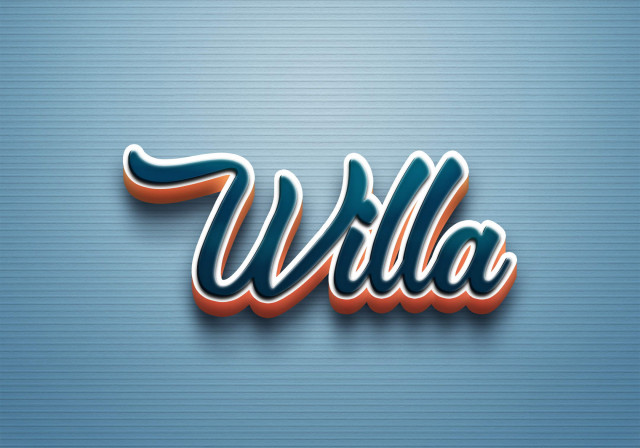 Free photo of Cursive Name DP: Willa