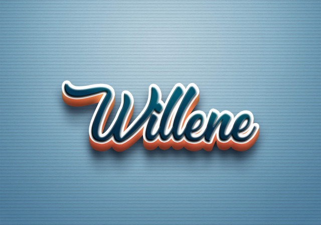 Free photo of Cursive Name DP: Willene