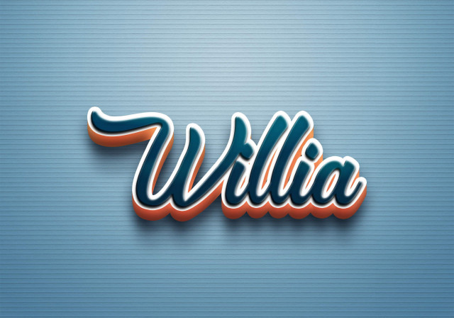 Free photo of Cursive Name DP: Willia