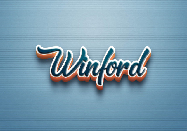 Free photo of Cursive Name DP: Winford