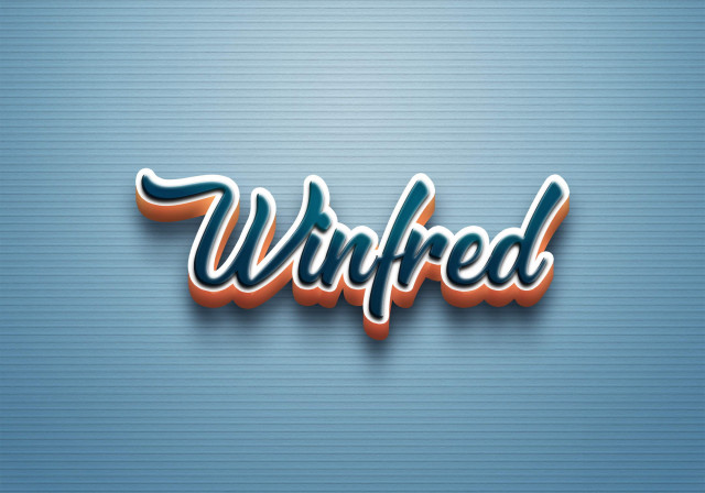 Free photo of Cursive Name DP: Winfred