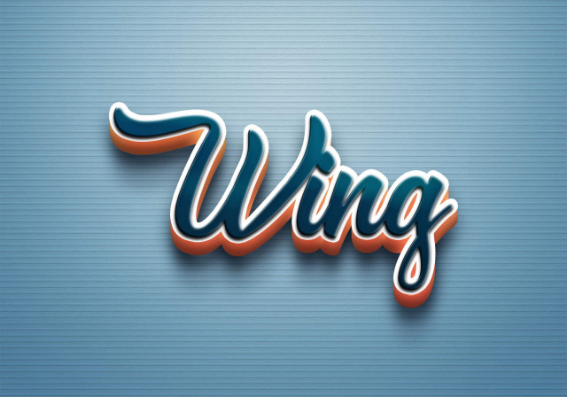 Free photo of Cursive Name DP: Wing