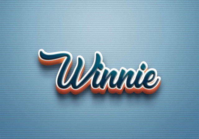 Free photo of Cursive Name DP: Winnie