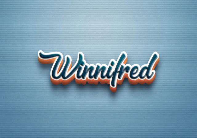 Free photo of Cursive Name DP: Winnifred