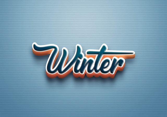 Free photo of Cursive Name DP: Winter