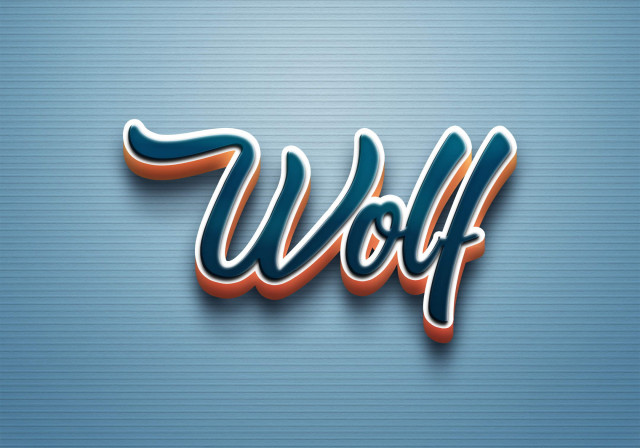 Free photo of Cursive Name DP: Wolf