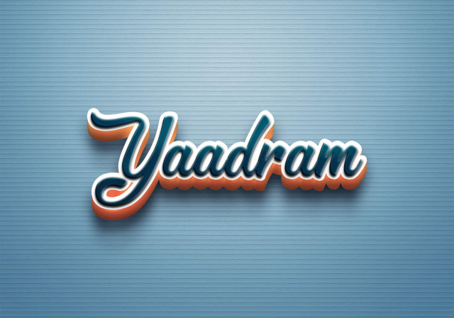Free photo of Cursive Name DP: Yaadram