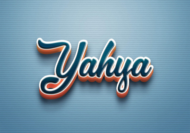 Free photo of Cursive Name DP: Yahya