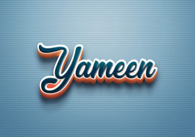 Free photo of Cursive Name DP: Yameen