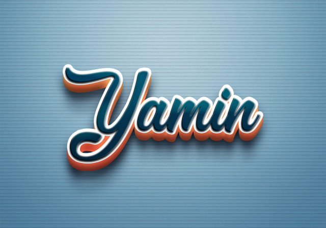 Free photo of Cursive Name DP: Yamin