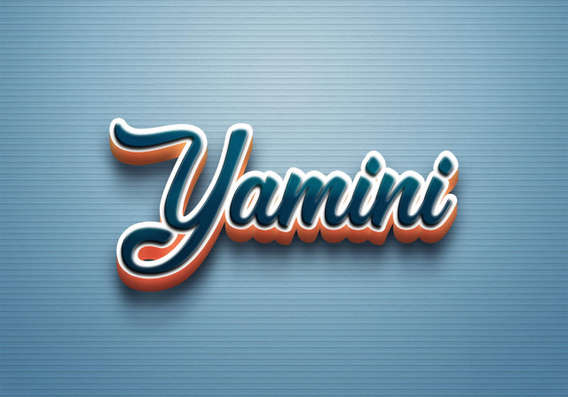 Free photo of Cursive Name DP: Yamini