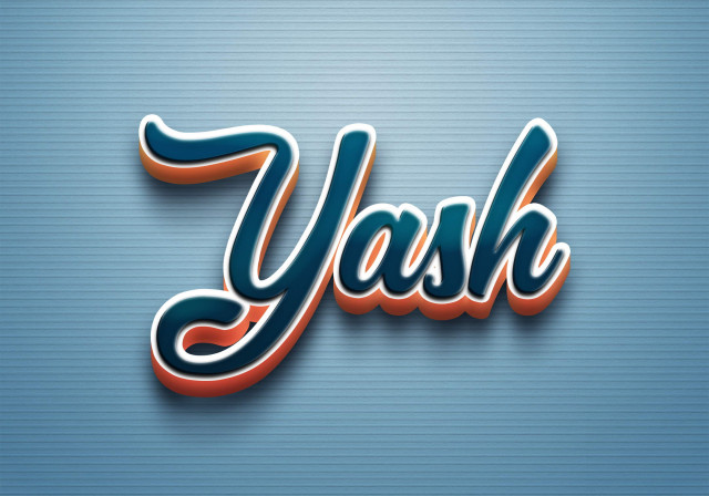 Free photo of Cursive Name DP: Yash