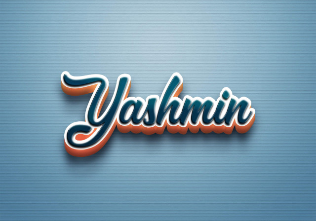 Free photo of Cursive Name DP: Yashmin