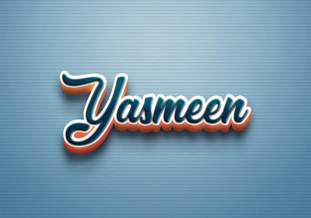 Free photo of Cursive Name DP: Yasmeen