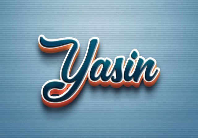 Free photo of Cursive Name DP: Yasin