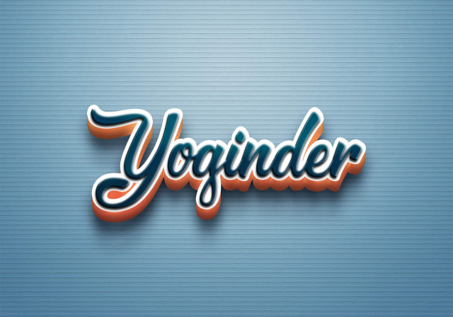 Free photo of Cursive Name DP: Yoginder