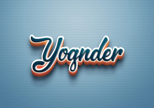 Free photo of Cursive Name DP: Yognder