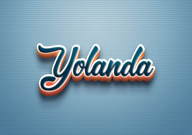 Free photo of Cursive Name DP: Yolanda