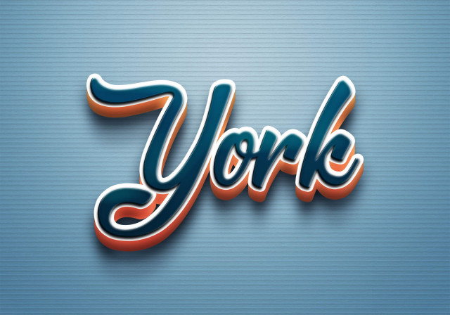 Free photo of Cursive Name DP: York