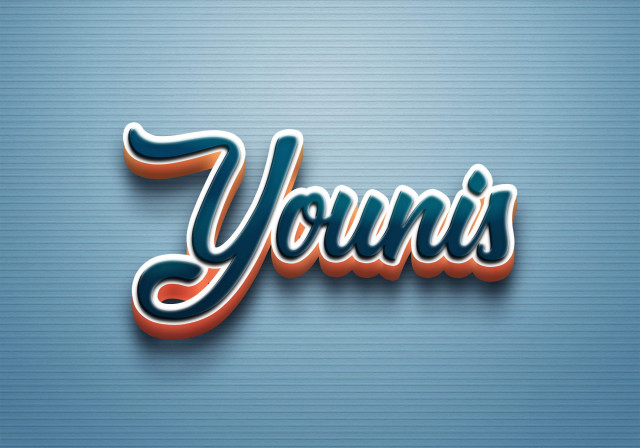 Free photo of Cursive Name DP: Younis