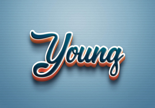 Free photo of Cursive Name DP: Young