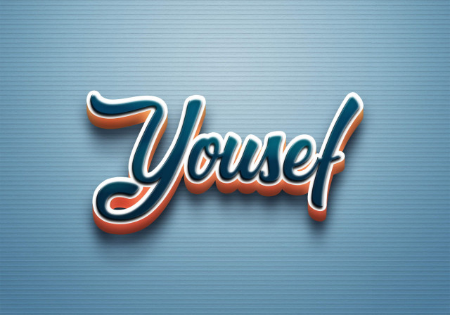 Free photo of Cursive Name DP: Yousef