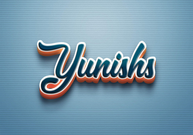 Free photo of Cursive Name DP: Yunishs