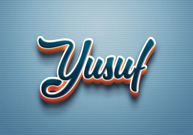 Free photo of Cursive Name DP: Yusuf