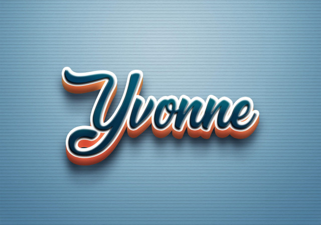 Free photo of Cursive Name DP: Yvonne