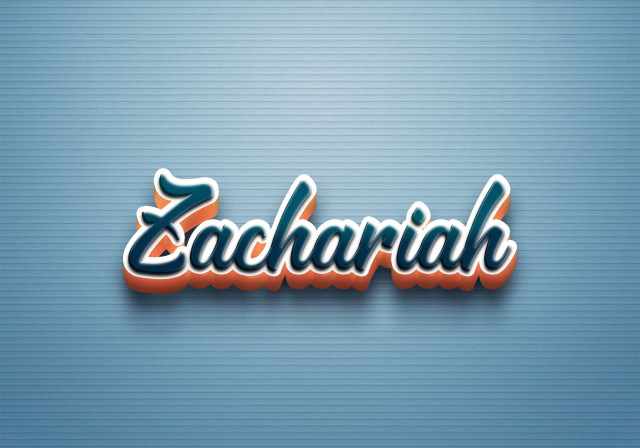 Free photo of Cursive Name DP: Zachariah