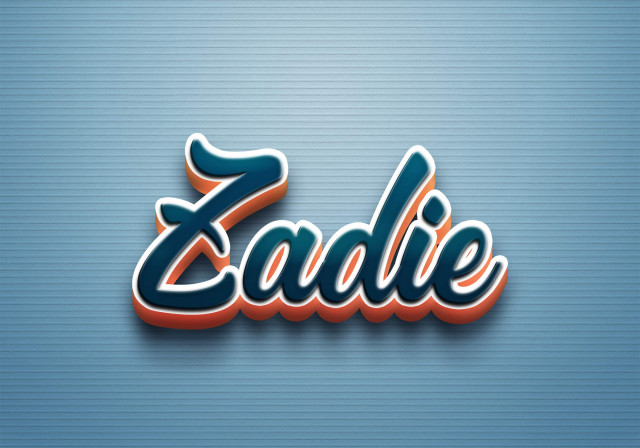 Free photo of Cursive Name DP: Zadie