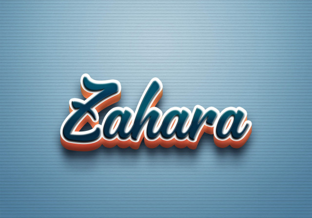 Free photo of Cursive Name DP: Zahara