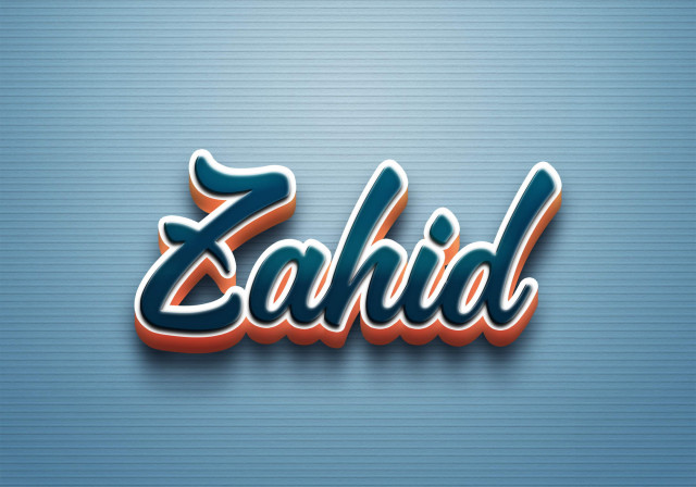 Free photo of Cursive Name DP: Zahid