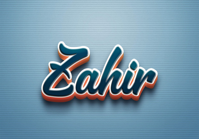 Free photo of Cursive Name DP: Zahir