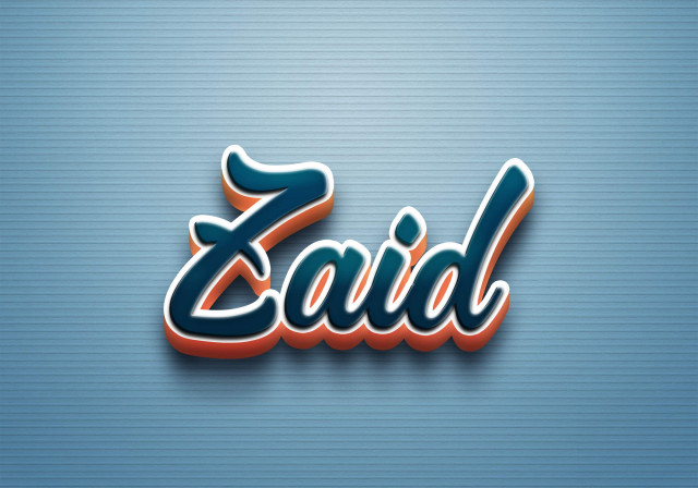 Free photo of Cursive Name DP: Zaid