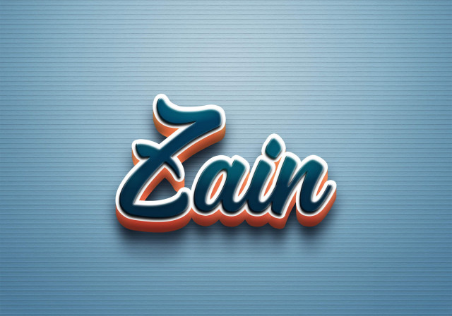 Free photo of Cursive Name DP: Zain