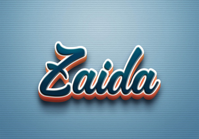 Free photo of Cursive Name DP: Zaida