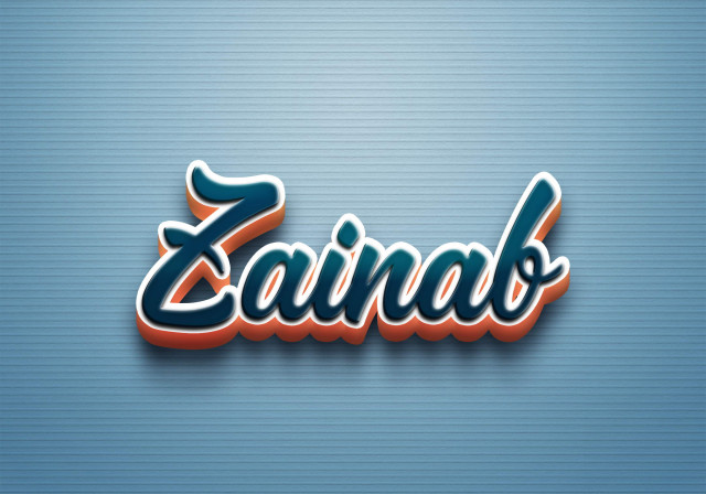 Free photo of Cursive Name DP: Zainab