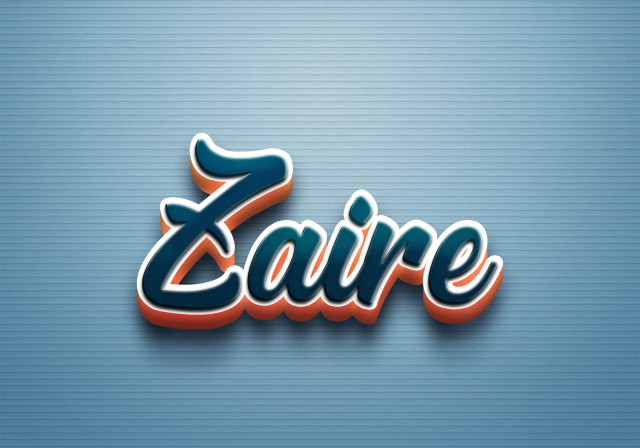 Free photo of Cursive Name DP: Zaire