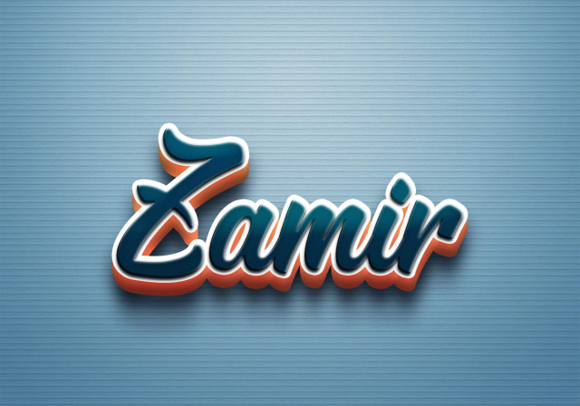 Free photo of Cursive Name DP: Zamir