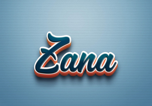 Free photo of Cursive Name DP: Zana
