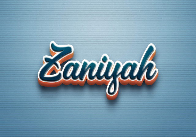 Free photo of Cursive Name DP: Zaniyah