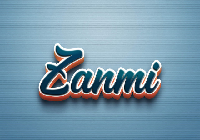 Free photo of Cursive Name DP: Zanmi